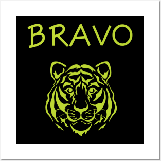 Bravo Tiger Face Posters and Art